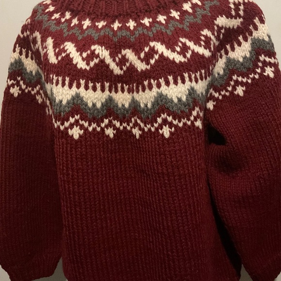 PULLOVER UNISEX HANDKNITTED NEW NO TAGS SIZE LARGE - Picture 2 of 4